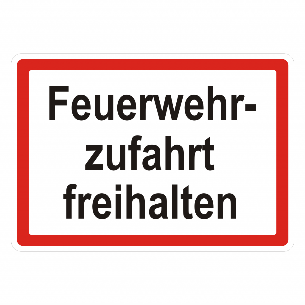 Feuerwehrschild „Feuerschutzabschluss Schließbereich Freihalten“ – 10 X 30 Cm, Selbstklebende Folie