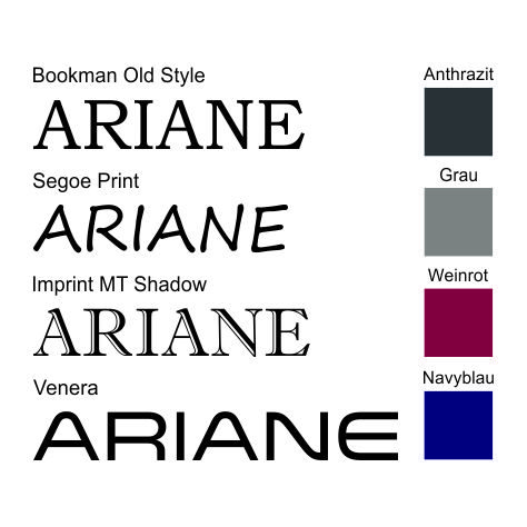 Bootsbeschriftung aus Hochleistungsfolie, selbstklebend, 1 Stück